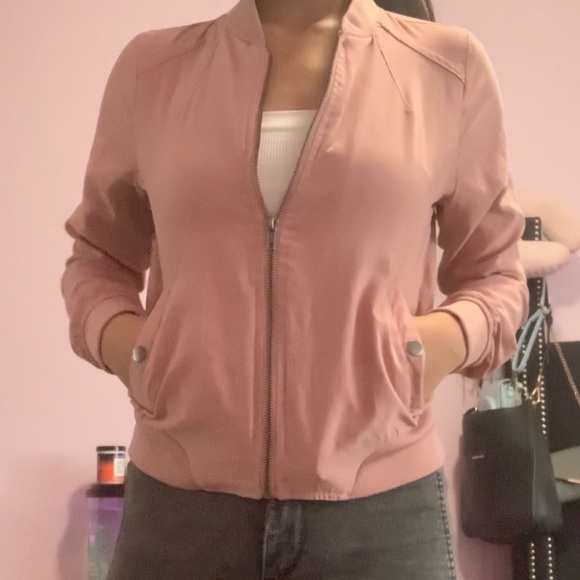 Light Pink Bomber Jacket - Picture 3 of 4